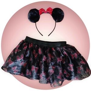 Minnie Mouse Skirt and Puffy Mouse Ears Headband